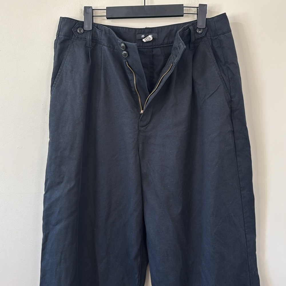Madewell The Harlow Wide-Leg Pant Black Size 12 - Picture 6 of 11